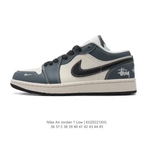 Jordan AJ1 Low Retro Classic Leather Basketball Shoes with Air Cushion