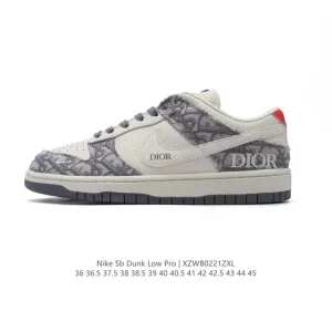 Nike Dunk Low Retro Vintage Basketball Skateboarding Sneakers with Leather Upper
