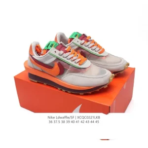 Sacai x Nike LDWaffle Double Swoosh Layered Sole Running Shoes