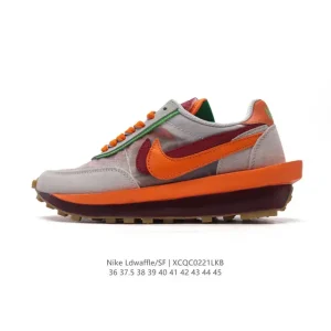 Sacai x Nike LDWaffle Dual Swoosh Layered Sole Sneakers