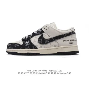 Nike Dunk Low Retro Louis Vuitton Collaboration Vintage Basketball Skateboarding Shoes