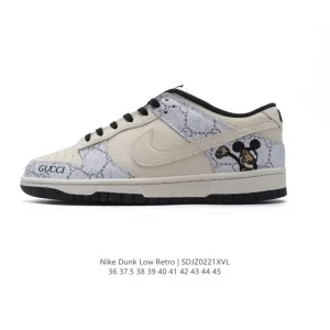 Nike Dunk Low Retro Gucci Collaboration Vintage Basketball Skateboarding Sneakers