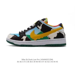 Nike SB Dunk Low Pro Cow Print Vintage Skateboarding Shoes