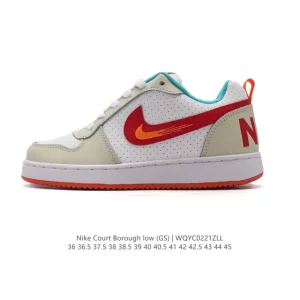 Nike Court Borough Low Unisex Casual Sneakers with Leather Upper