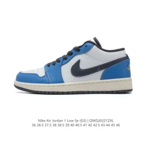 Air Jordan 1 Low Retro Classic Leather Basketball Shoes