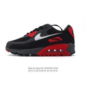 Nike Air Max 90 Retro Running Shoes with Leather and Mesh