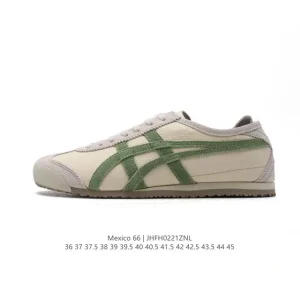 ASICS Onitsuka Tiger Mexico 66 Classic Leather Retro Sneakers for Men and Women