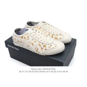ASICS Onitsuka Tiger Mexico 66 Classic Leather Retro Sneakers for Men and Women