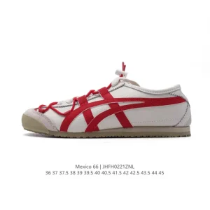 ASICS Onitsuka Tiger Mexico 66 Classic Leather Retro Sneakers for Men and Women