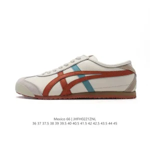 ASICS Onitsuka Tiger Mexico 66 Classic Leather Retro Sneakers for Men and Women