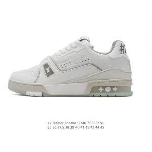 Louis Vuitton Trainer Low Sneaker Fashion Comfortable Leather Shoes