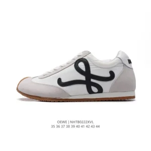Loewe Ballet Runner Leather Low Top Sneakers Round Toe Lace Up