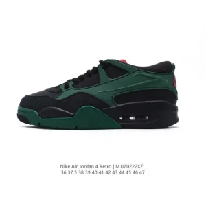 Jordan Air 4 Retro OG Low Black Cement Men's Women's Basketball Shoes