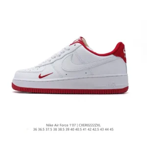 Nike Air Force 1 Low White Leather Casual Sneakers for Men and Women