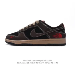 Nike Dunk Low Retro North Face Collaboration Vintage Basketball Sneakers