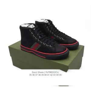 Gucci GG Canvas High Top Sneakers Classic Vintage Men's Fashion Shoes