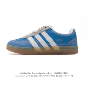 Adidas Bad Bunny Gazelle Indoor Deconstructed Sneakers White Leather