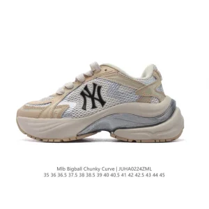 MLB Bigball Chunky Curve New York Yankees Sneakers with Magic Strap