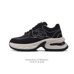 CHANEL A3290 Women's Luxury Fashion Sneakers with Hidden Elevation