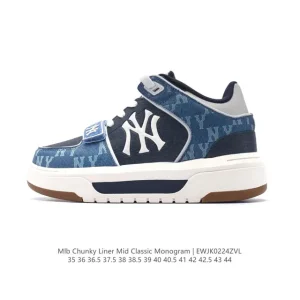 MLB Chunky Liner Basic Mid New York Yankees Denim Sneakers