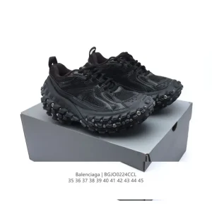 Balenciaga Defender Rubber Platform Sneakers with Tire Tread Sole