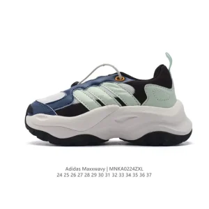 Adidas Maxxwavy Kids Running Shoes Comfortable Lightweight Cushioned Training Sneakers