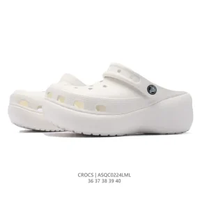 Crocs Women's Thick Sole Platform Slide Sandals for Summer Beach