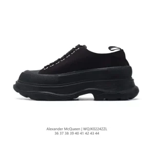 Alexander McQueen Sole Sneaker Low Top Thick Sole Platform White Fashion Unisex Shoes