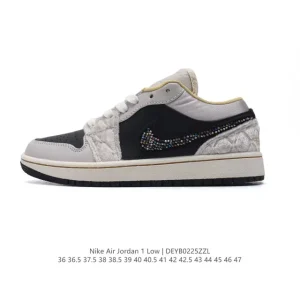 Jordan AJ1 Low Retro Vintage Leather Air Cushion Basketball Shoes