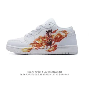 Jordan Aj1 Low Nezha Mixed Pearl Retro Basketball Shoe