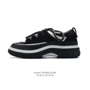 Chanel 2024 Classic White Platform Sneakers for Women