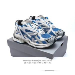 Balenciaga Runner Sneaker Grey Black Blue Red Low Top Retro Lifestyle Shoe