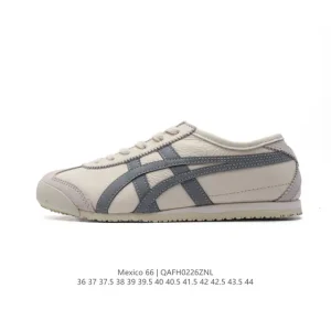 ASICS Onitsuka Tiger Mexico 66 Classic Leather Retro Sneakers for Men and Women