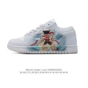 Jordan Aj1 Low Nezha Mixed Pearl Retro Low-Top Basketball Sneakers