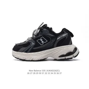 New Balance 530 Kids Vintage Running Shoes with Cushioning and Thick Sole