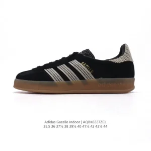 Adidas Originals Gazelle Indoor Retro Sneakers with Gum Sole
