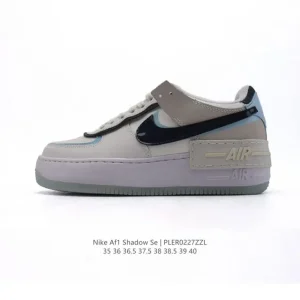 Nike Air Force 1 Shadow Platform White Leather Sneakers Dz1847-111