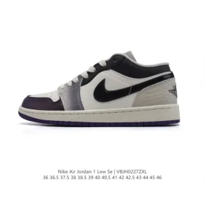 Jordan Air 1 Low Retro HF5759 Leather Sneakers with Air Cushion