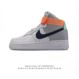 Nike Air Force 1 Mid Magic Strap Thick Sole Sneakers for Men and Women