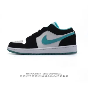 Jordan AJ1 Low Retro Classic Leather Sneakers with Air Cushion