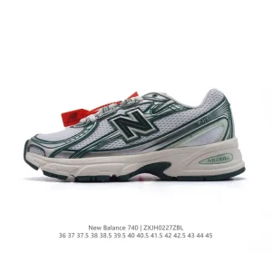 New Balance Mr740 Vintage Grey Blue Retro Running Shoes