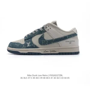 Nike Dunk Low Retro Louis Vuitton Collaboration Vintage Basketball Skate Shoes
