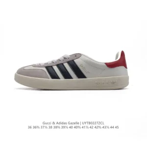 Adidas Originals X Gucci Gazelle Retro Unisex Sneakers with Trefoil Print