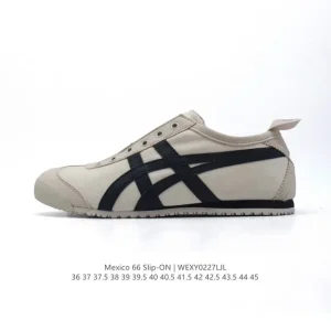 ASICS Onitsuka Tiger Mexico 66 Slip On Vintage Canvas Shoes