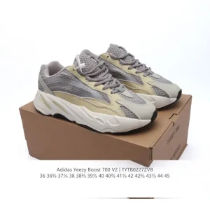 Adidas Yeezy 700 V2 3M Reflective Mesh Runner Sneakers Grey