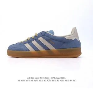 Adidas Originals Gazelle Indoor Retro Leather Sneakers with Gum Sole