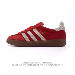 Adidas Originals Gazelle Indoor Retro Gum Sole Leather Sneakers Classic Shoes