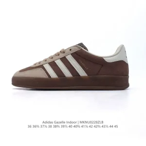 Adidas Originals Gazelle Indoor Retro Gum Sole Leather Sneakers