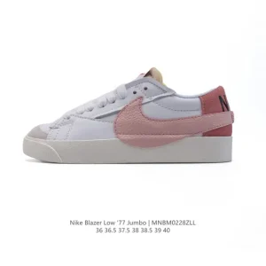 Nike Blazer Low '77 Jumbo Classic Street Sneakers with Oversized Swoosh