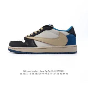 Jordan 1 Low OG SP Military Blue Reverse Swoosh Lightning Replica Sneakers